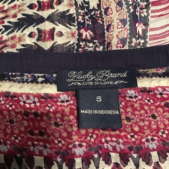 ✨Clearance✨Lucky Brand Long Sleeve Sheer Top size S - Picture 5 of 8